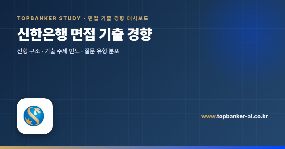 신한은행 면접 기출 경향 — 탑뱅커 스터디 면접 기출 경향 대시보드
